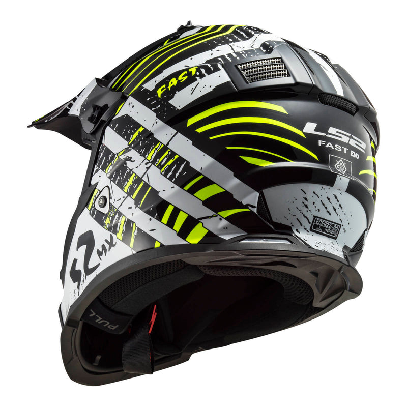 Load image into Gallery viewer, LS2 MX437 Fast Evo Verve Helmet - Black / White