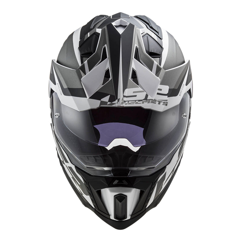 Load image into Gallery viewer, LS2 MX701 Explorer Alter Helmet - Matte Black / White (XS)