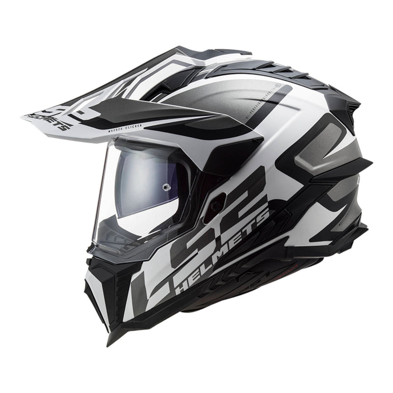 Load image into Gallery viewer, LS2 MX701 Explorer Alter Helmet - Matte Black / White (XS)