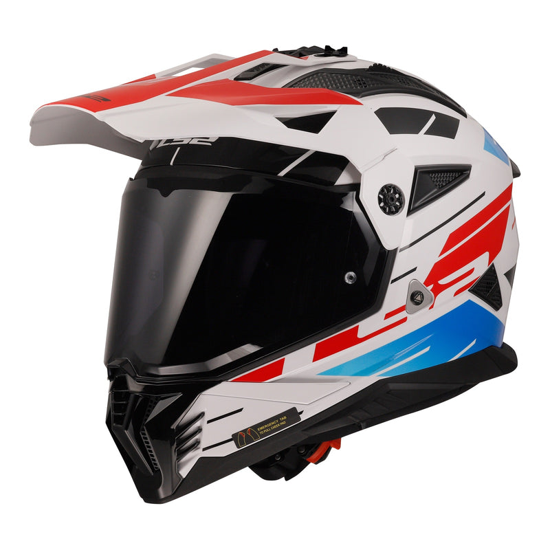 Load image into Gallery viewer, LS2 MX702 Pioneer II Namib - White / Red / Blue 06