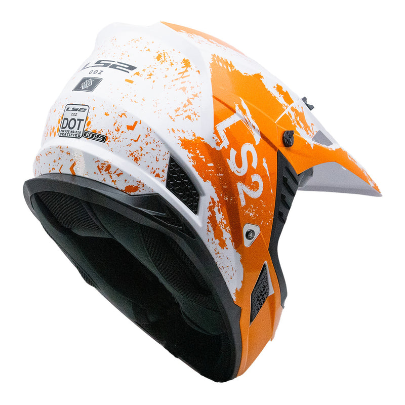 Load image into Gallery viewer, LS2 MX706 COZ Hyde Helmet - Orange / White 06