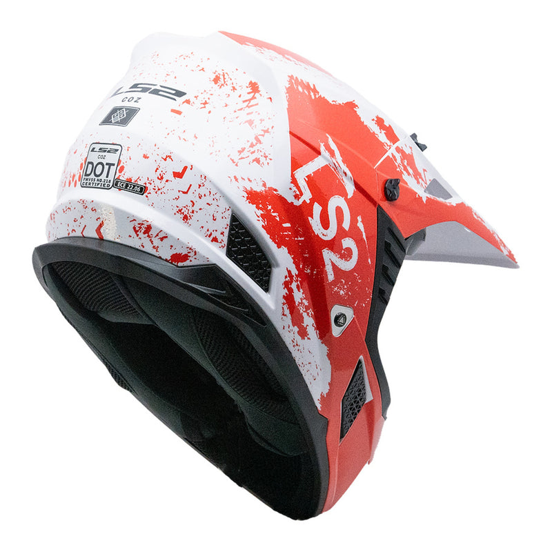 Load image into Gallery viewer, LS2 MX706 COZ Hyde Helmet - Red / White 06