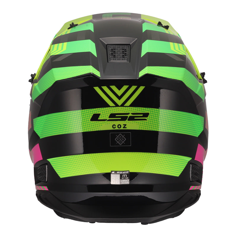 Load image into Gallery viewer, LS2 MX706J COZ Junior Helmet - Chromatic Black / Hi-Vis Pink 06