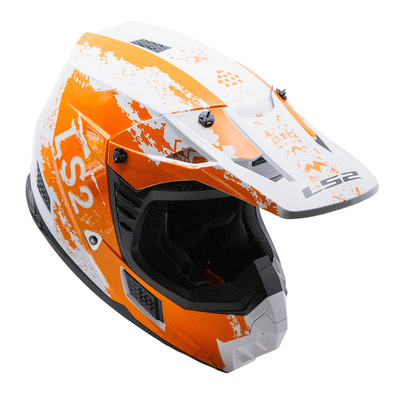 Load image into Gallery viewer, LS2 MX706J COZ Hyde Junior Helmet - Orange / White 06