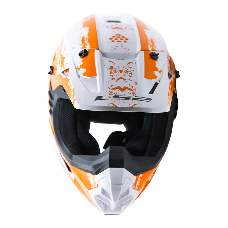 Load image into Gallery viewer, LS2 MX706J COZ Hyde Junior Helmet - Orange / White 06
