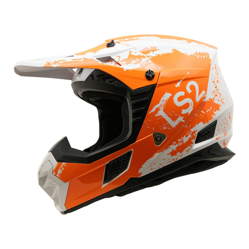 Load image into Gallery viewer, LS2 MX706J COZ Hyde Junior Helmet - Orange / White 06