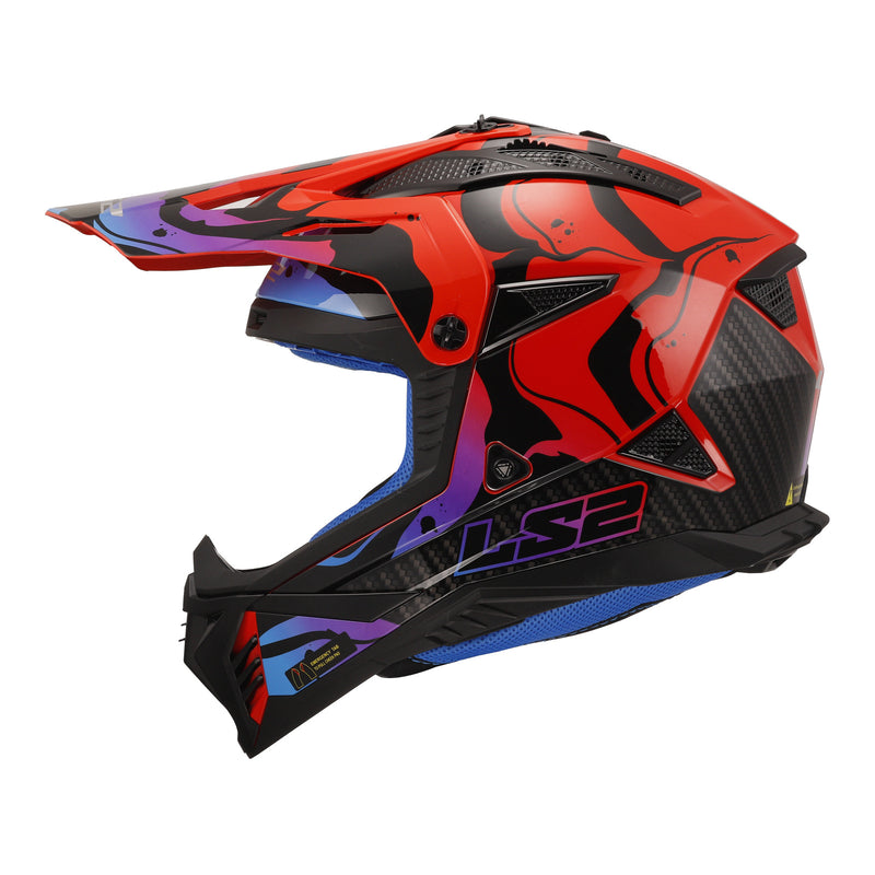 Load image into Gallery viewer, LS2 MX708 Fast II Wash Helmet - Red / Black / Blue