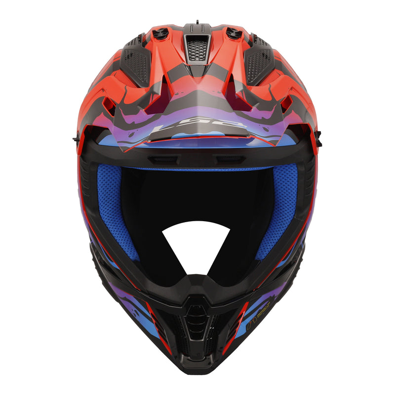 Load image into Gallery viewer, LS2 MX708 Fast II Wash Helmet - Red / Black / Blue