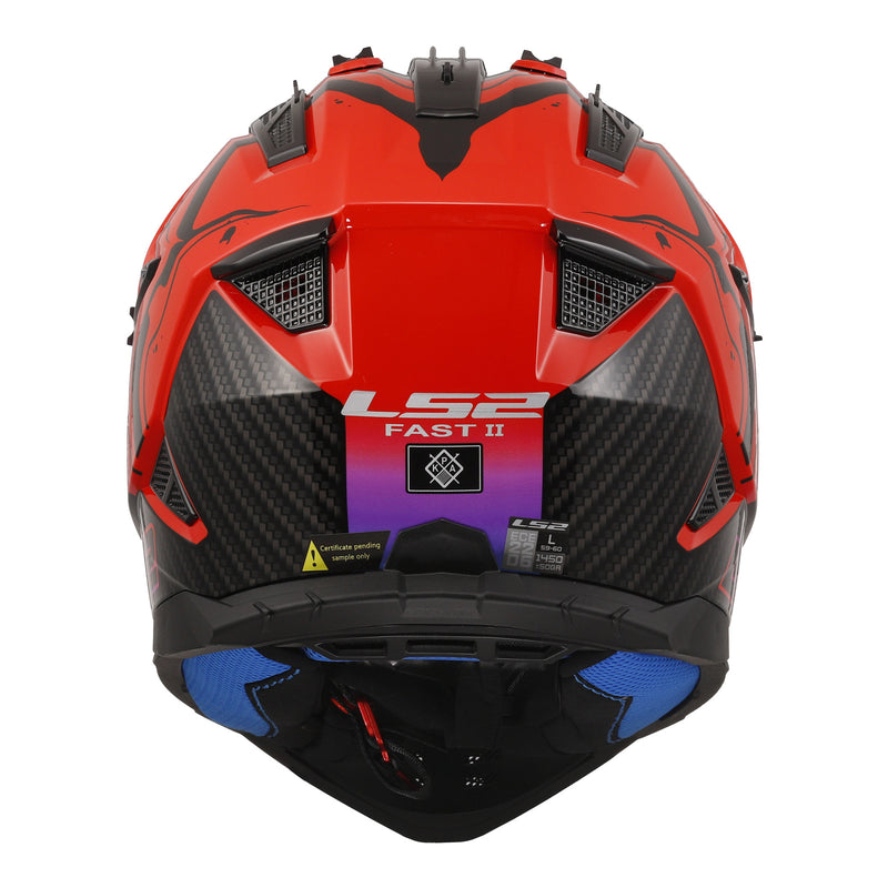 Load image into Gallery viewer, LS2 MX708 Fast II Wash Helmet - Red / Black / Blue