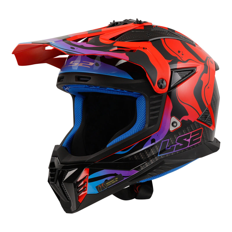 Load image into Gallery viewer, LS2 MX708 Fast II Wash Helmet - Red / Black / Blue