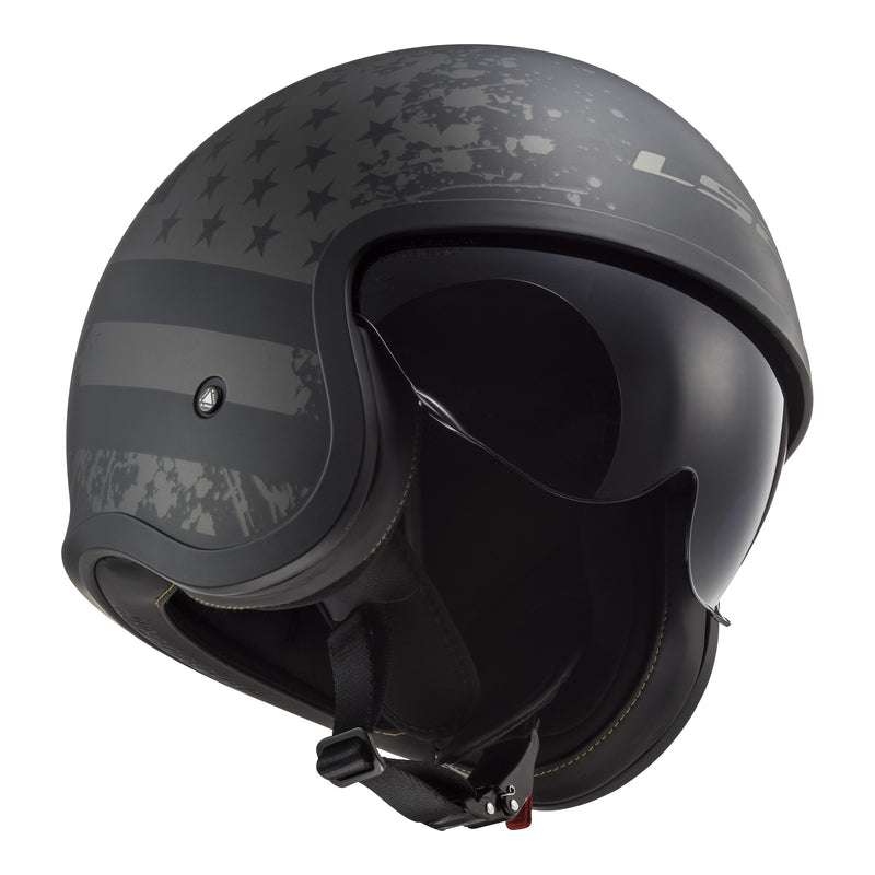 Load image into Gallery viewer, LS2 OF599 Spitfire II Flag Helmet - Matte Black 06