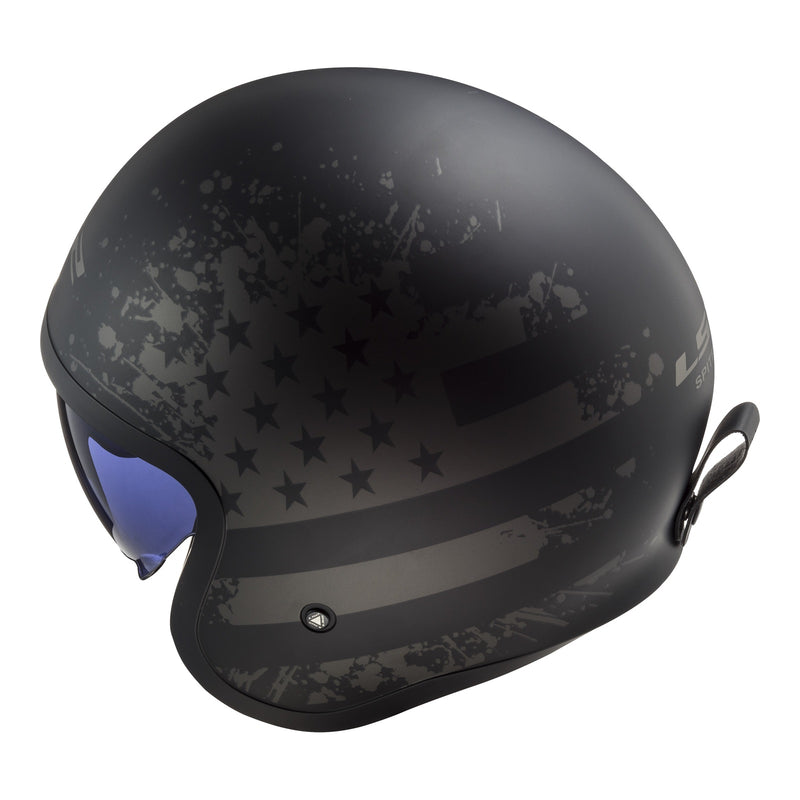 Load image into Gallery viewer, LS2 OF599 Spitfire II Flag Helmet - Matte Black 06
