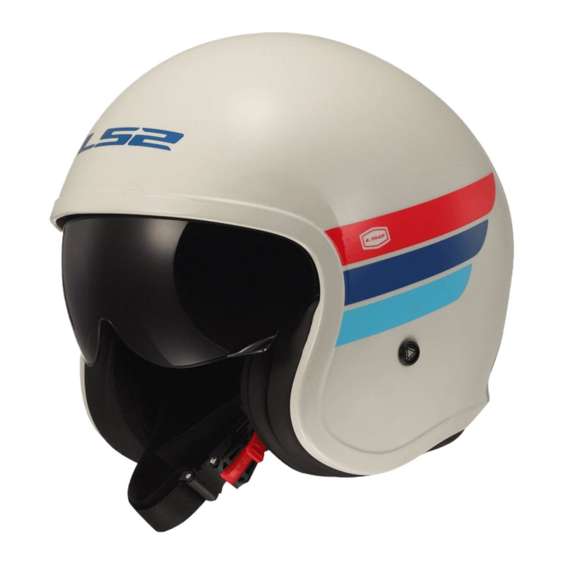 Load image into Gallery viewer, LS2 OF599 Spitfire II Retro Helmet - White / Blue Red 06