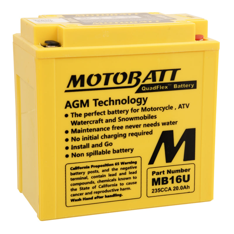 Load image into Gallery viewer, Motobatt Battery Quadflex AGM - MB16U