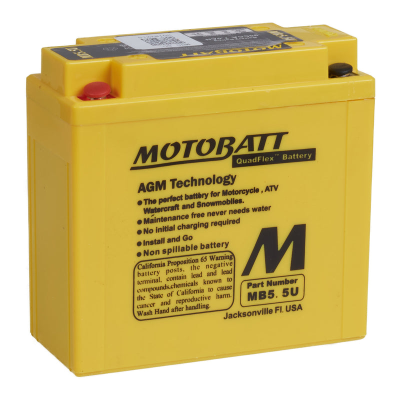 Load image into Gallery viewer, Motobatt Battery Quadflex AGM - MB5.5U