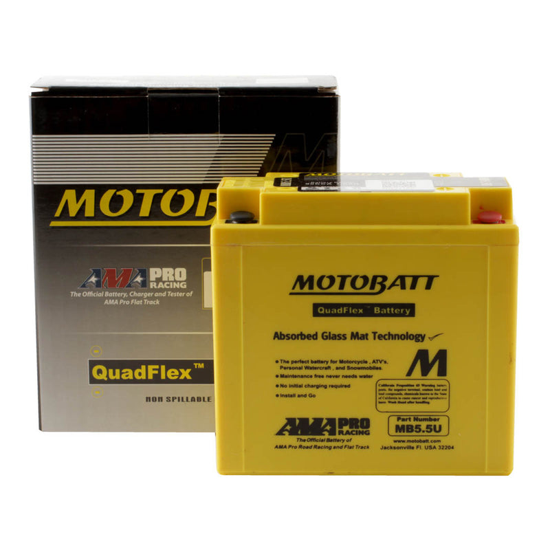 Load image into Gallery viewer, Motobatt Battery Quadflex AGM - MB5.5U