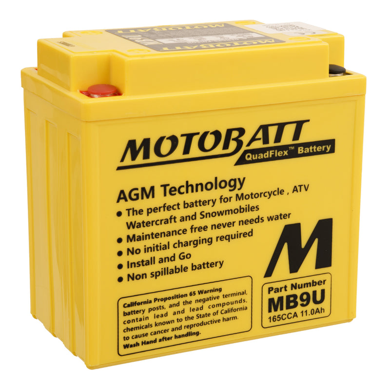 Load image into Gallery viewer, Motobatt Battery Quadflex AGM - MB9U