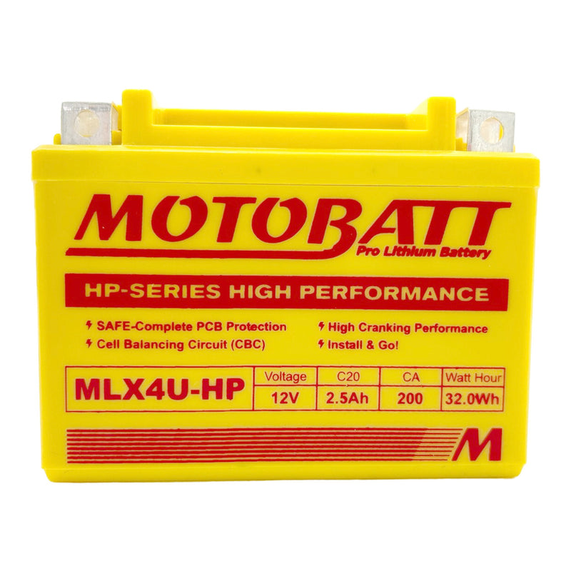 Load image into Gallery viewer, Motobatt Pro Lithium Battery MLX4U-HP *10