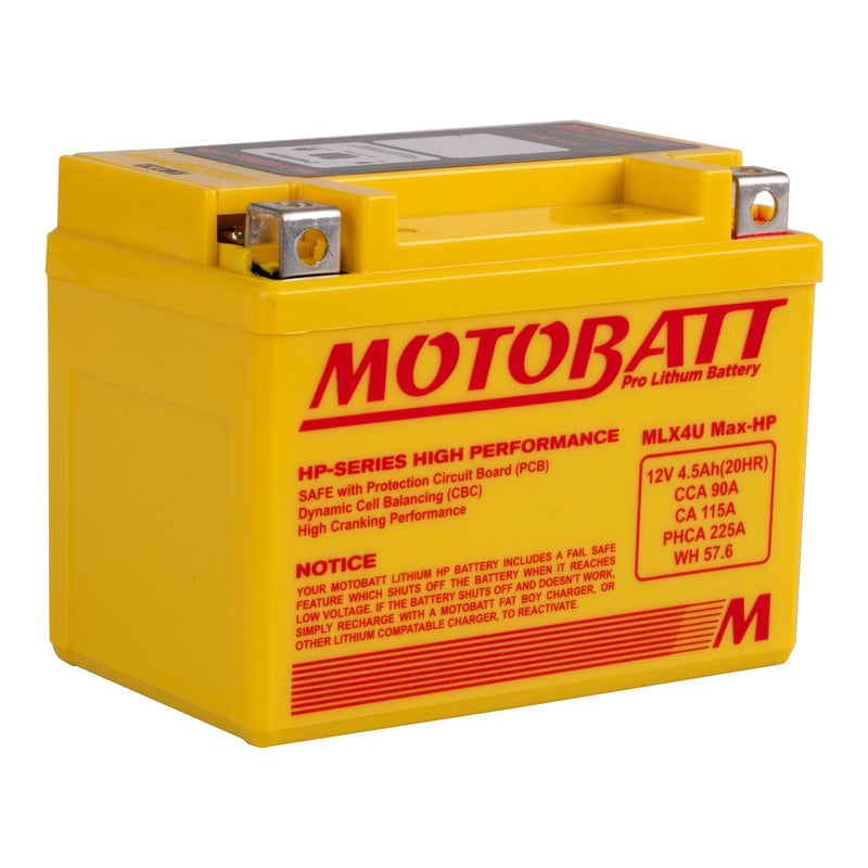Load image into Gallery viewer, Motobatt Pro Lithium Battery MLX4U Max HP *10