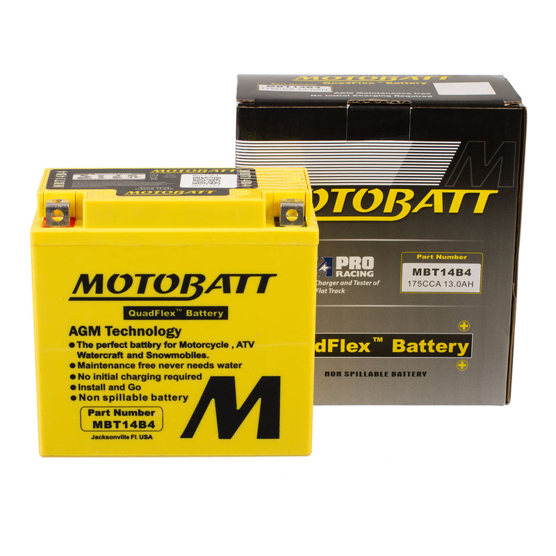 Load image into Gallery viewer, Motobatt Battery Quadflex AGM - MBT14B-4