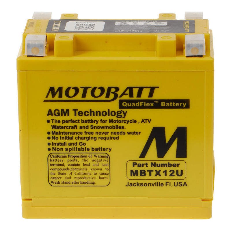 Load image into Gallery viewer, Motobatt Battery Quadflex AGM - MBTX12U