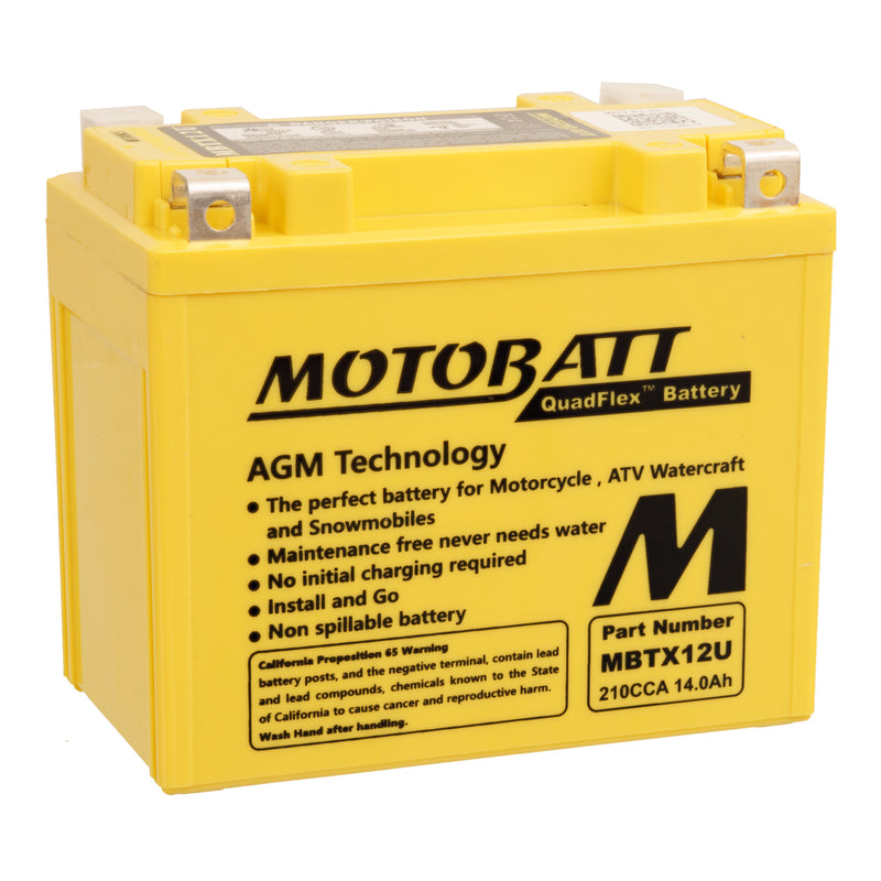 Load image into Gallery viewer, Motobatt Battery Quadflex AGM - MBTX12U