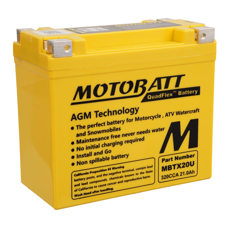 Load image into Gallery viewer, Motobatt Battery Quadflex AGM - MBTX20U