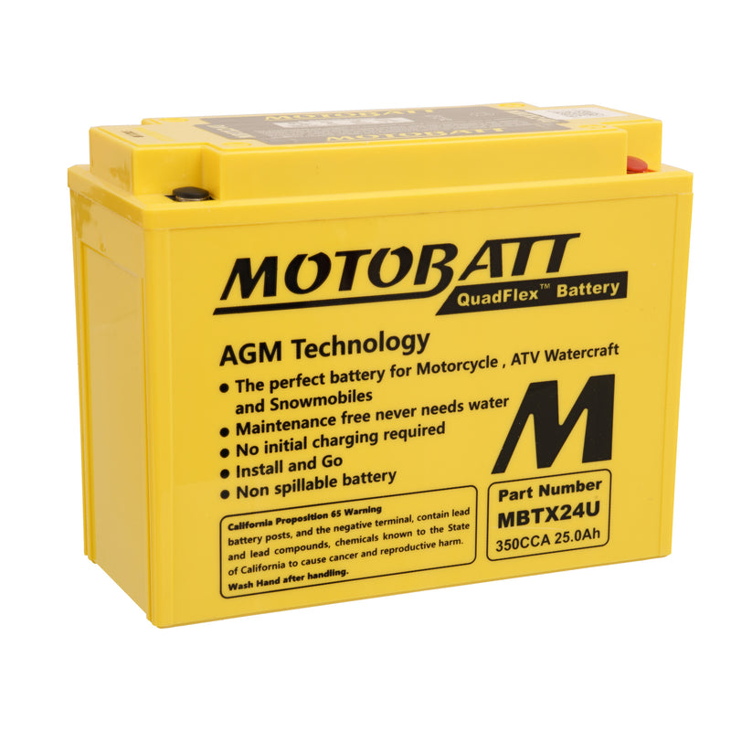 Load image into Gallery viewer, Motobatt Battery Quadflex AGM - MBTX24U