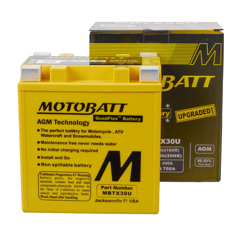 Load image into Gallery viewer, Motobatt Battery Quadflex AGM - MBTX30U