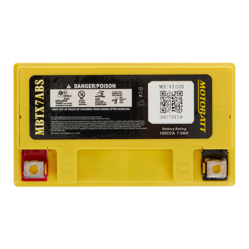 Load image into Gallery viewer, Motobatt Battery Quadflex AGM - MBTX7A-BS