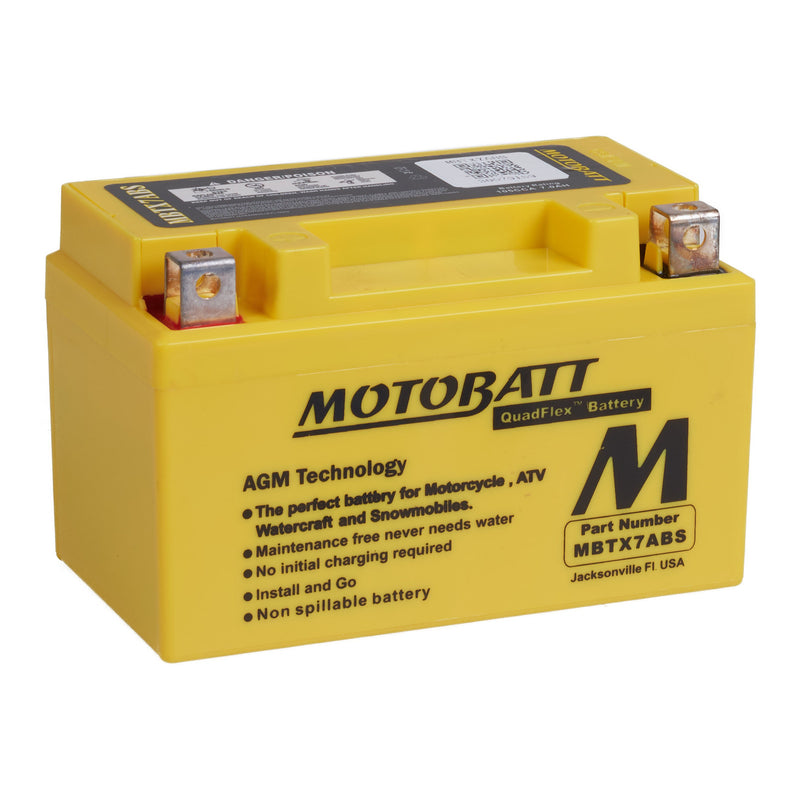 Load image into Gallery viewer, Motobatt Battery Quadflex AGM - MBTX7A-BS
