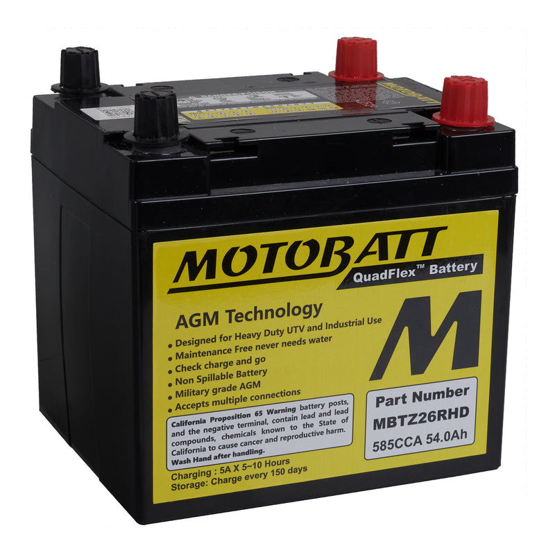 Load image into Gallery viewer, Motobatt Battery Quadflex AGM - MBTZ26RHD