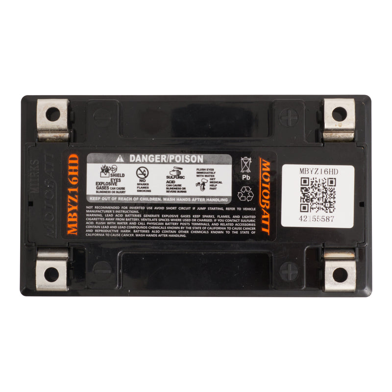 Load image into Gallery viewer, Motobatt Battery Quadflex AGM - MBYZ16HD