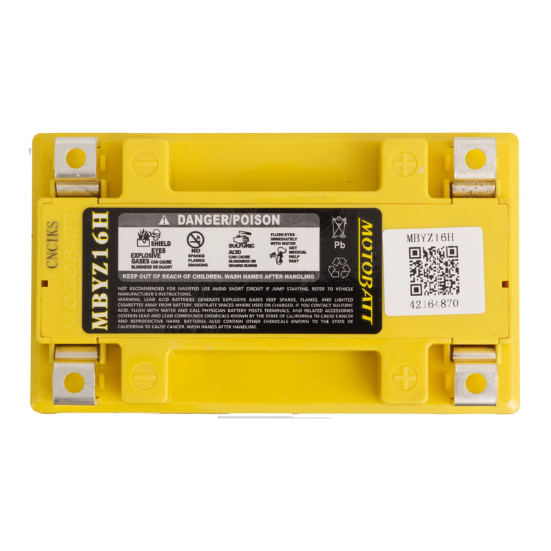 Load image into Gallery viewer, Motobatt Battery Quadflex AGM - MBYZ16-H