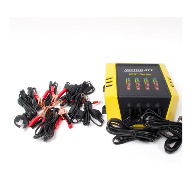 Load image into Gallery viewer, Motobatt Charger Quad Bank 12v 2.0A suits Conventional, AGM & GEL Batteries