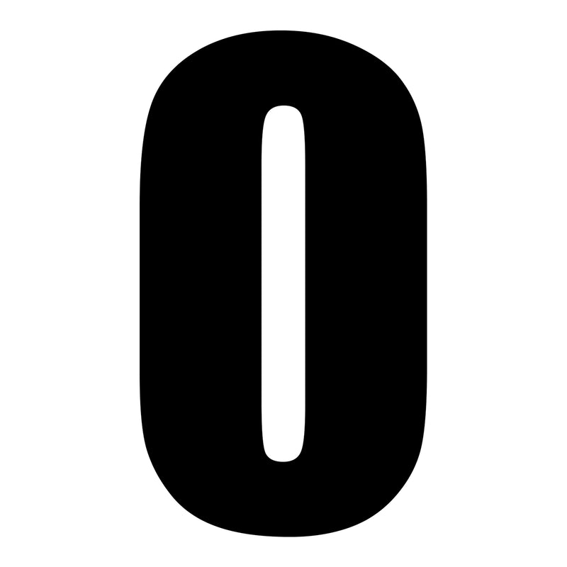 Load image into Gallery viewer, Whites Race Number - Black #0 (10 Pack)