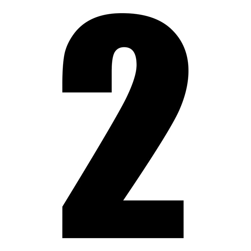 Load image into Gallery viewer, Whites Race Number - Black #2 (10 Pack)