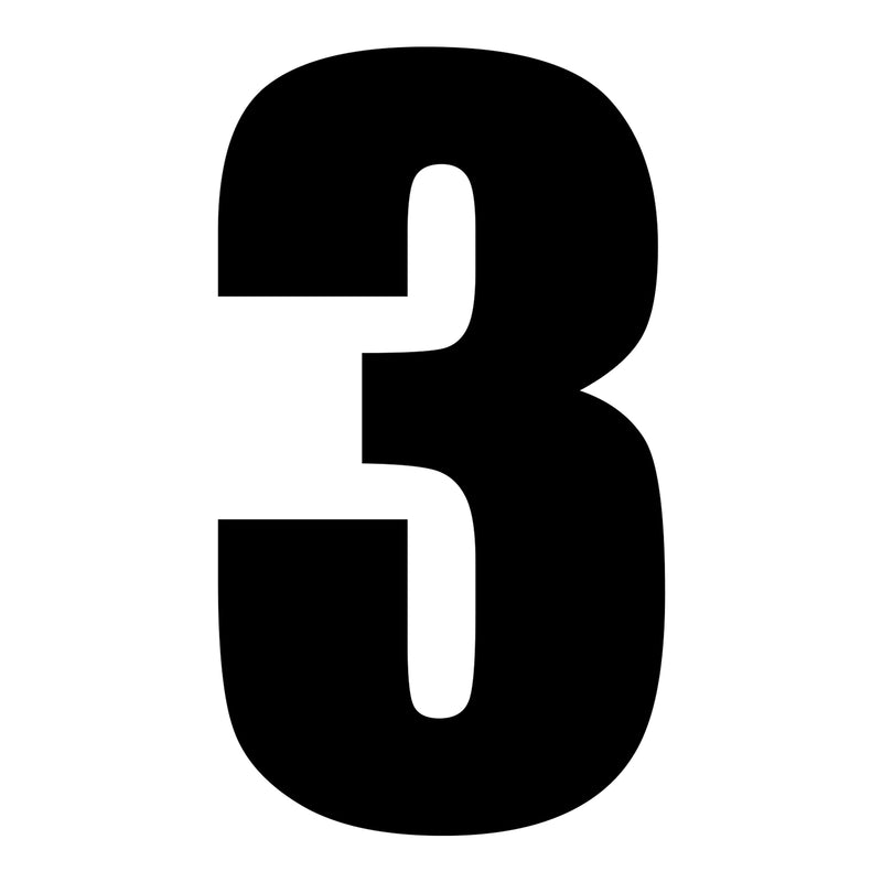 Load image into Gallery viewer, Whites Race Number - Black #3 (10 Pack)