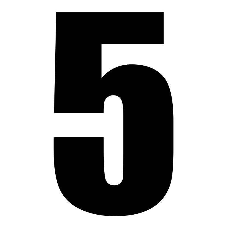 Load image into Gallery viewer, Whites Race Number - Black #5 (10 Pack)