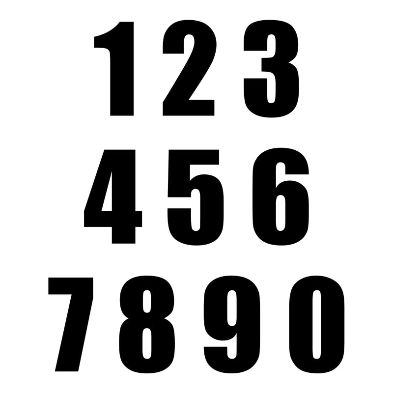Load image into Gallery viewer, Whites Race Number - Black #6 (10 Pack)