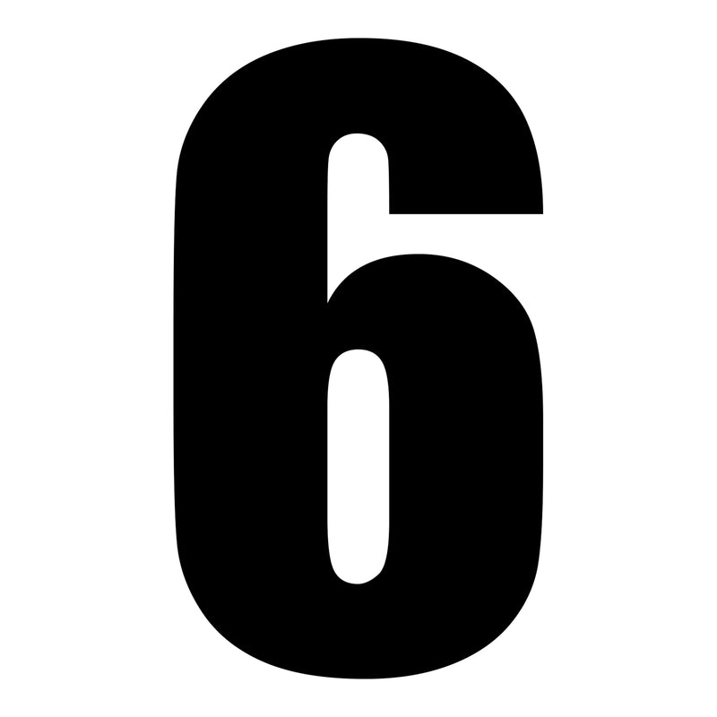 Load image into Gallery viewer, Whites Race Number - Black #6 (10 Pack)