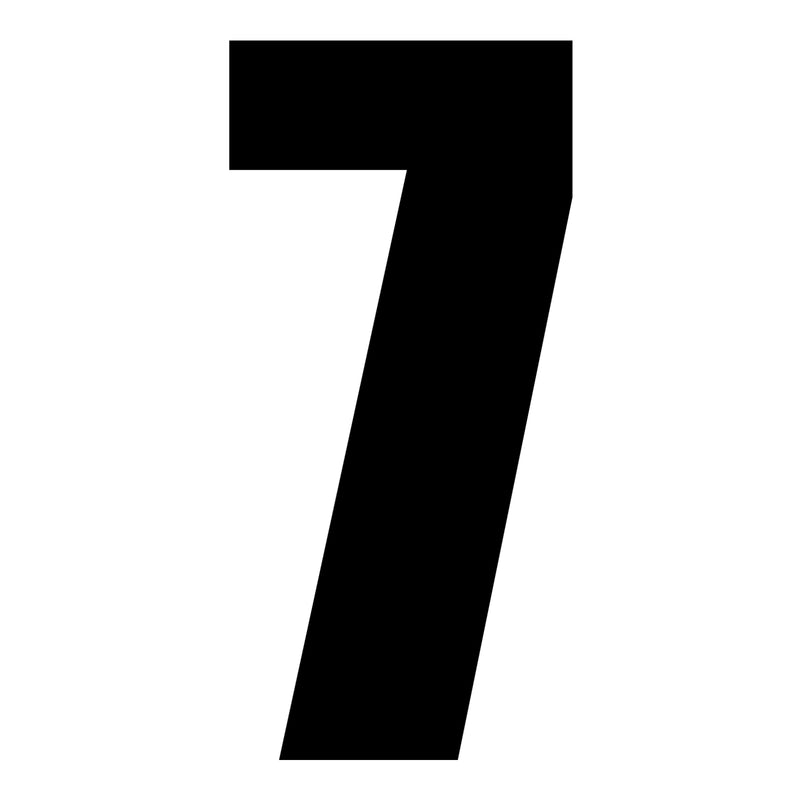 Load image into Gallery viewer, Whites Race Number - Black #7 (10 Pack)