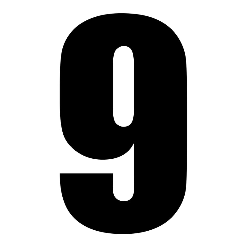 Load image into Gallery viewer, Whites Race Number - Black #9 (10 Pack)