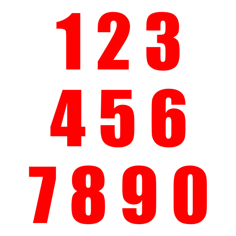 Load image into Gallery viewer, Whites Race Number - Red #1 (10 Pack)