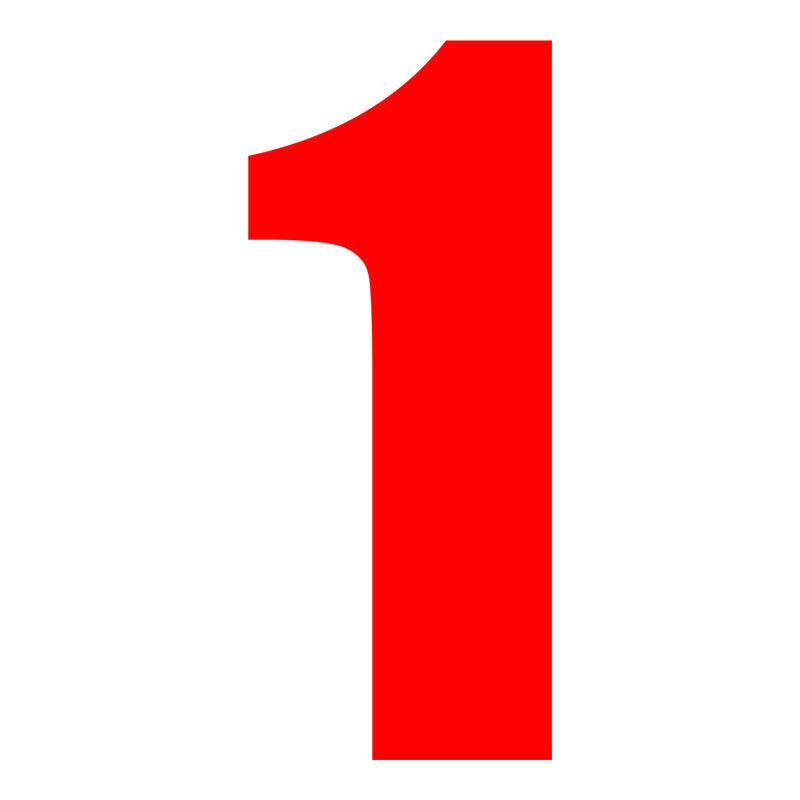 Load image into Gallery viewer, Whites Race Number - Red #1 (10 Pack)