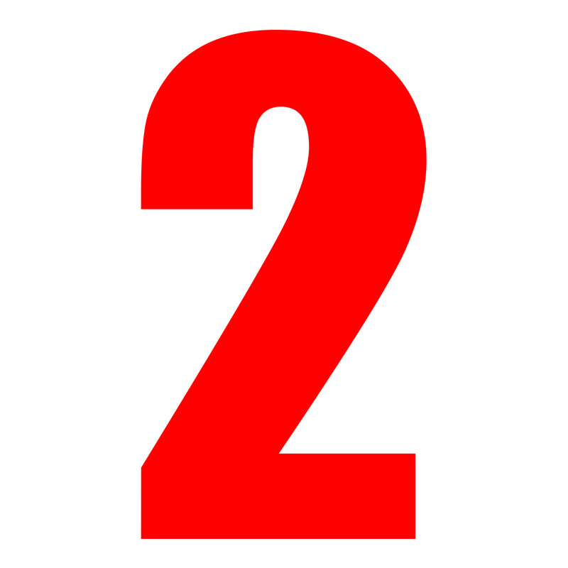 Load image into Gallery viewer, Whites Race Number - Red #2 (10 Pack)