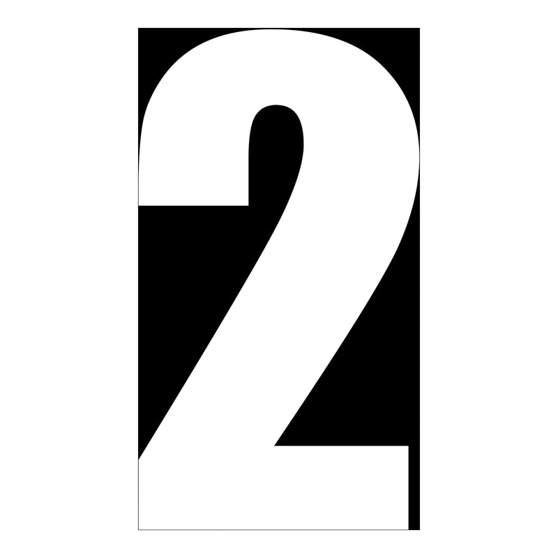 Load image into Gallery viewer, Whites Race Number - White #2 (10 Pack)