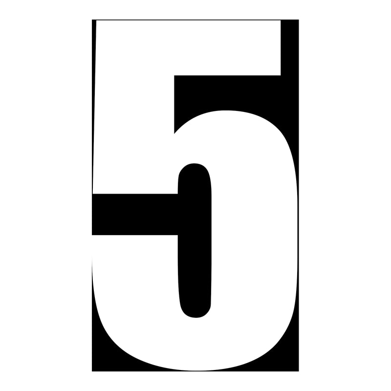 Load image into Gallery viewer, Whites Race Number - White #5 (10 Pack)