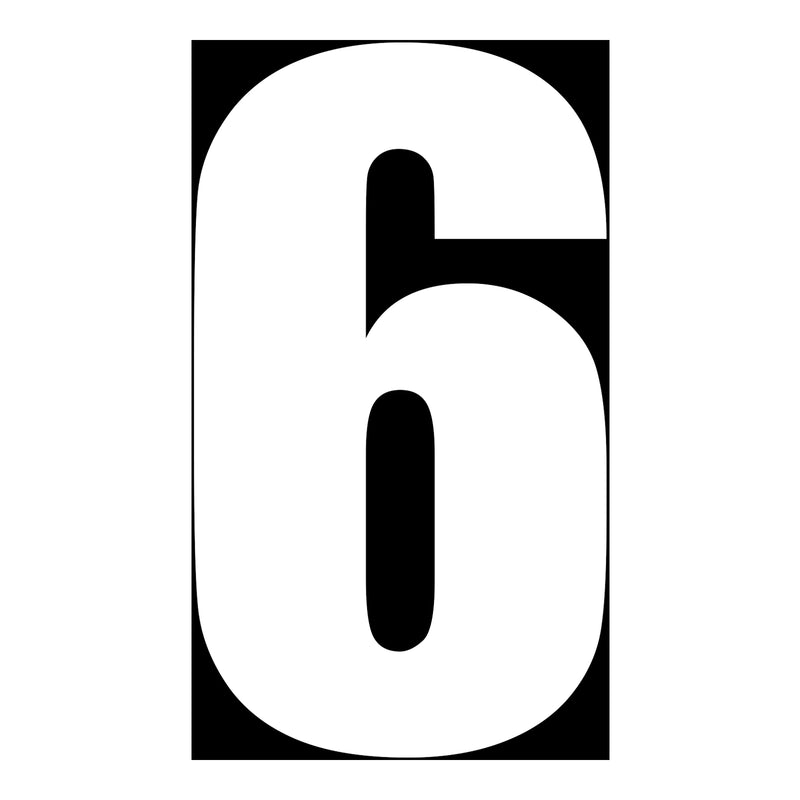 Load image into Gallery viewer, Whites Race Number - White #6 (10 Pack)