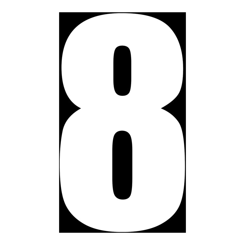 Load image into Gallery viewer, Whites Race Number - White #8 (10 Pack)
